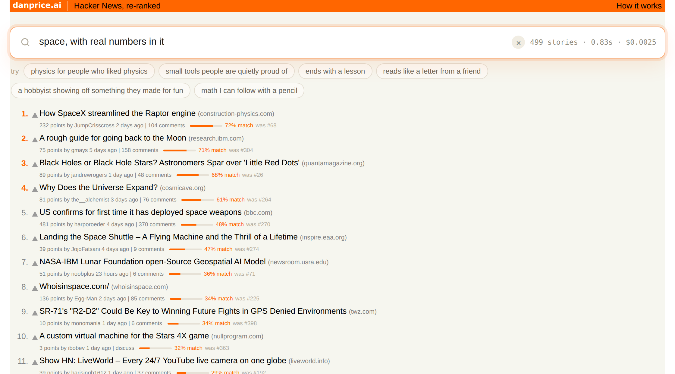Hacker News, re-ranked